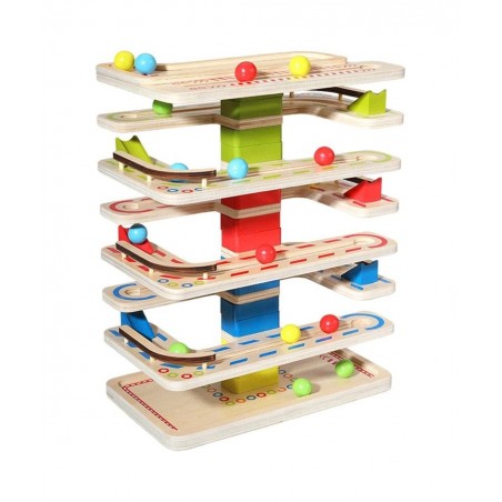 Wooden Ball Ramp Racer with 4 Mini Balls Montessori Toys Great Gift $59.76 Early Development & Activity Toys