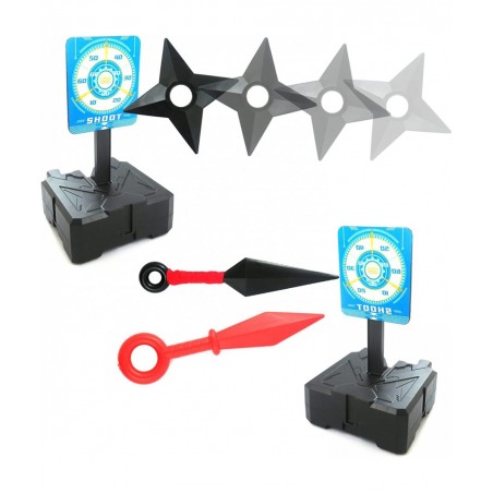 17 PCS Plastic Thrower Set Include Kunai Shuriken and Auto Reset Target for Ninja Cosplay Costume Multicolored $33.89 Toy Spo...