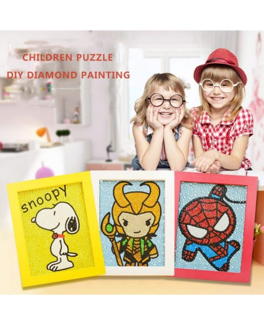 DIY Diamond Painting for Kids Full Drill Painting by Number Kits Arts Crafts Shimmer and Shine Sparkle Mosaics Sticker for Ho...