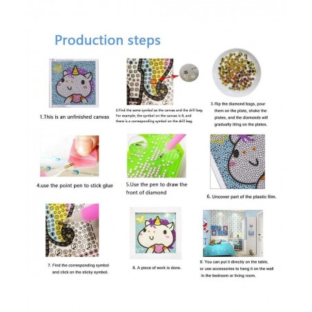 DIY Diamond Painting for Kids Full Drill Painting by Number Kits Arts Crafts Shimmer and Shine Sparkle Mosaics Sticker for Ho...