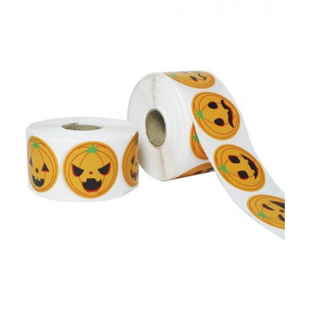 Halloweens Pumpkins Stickers Roll 1 000 Pieces 8 Fces Stickers for Jack O Lantern Trick or Treat Indoor Art Crafts Scrapbooki...