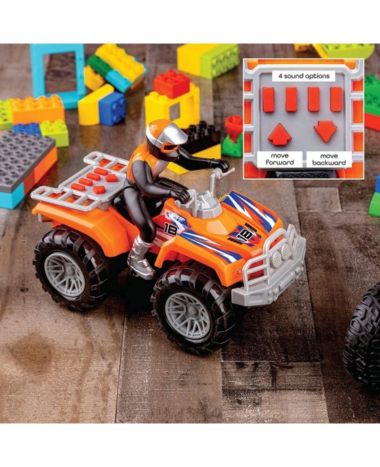 Motorized ATV Vehicle with Lights & Sounds Battery Powered Toy Quad Bike Monster Trucks for Boys and Girls Ages 3+ $44.71 Kid...