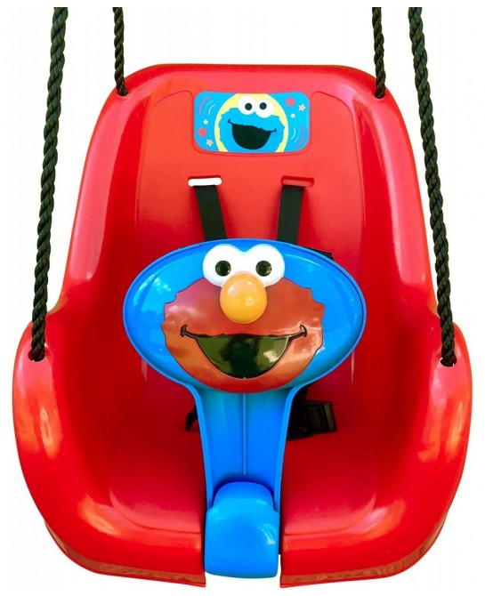 Sesame Street Elmo Toddler Swing Inspire Outdoor Play Encourage Imaginative Fun! Durable High Back Bucket Swing Seats Toddler...