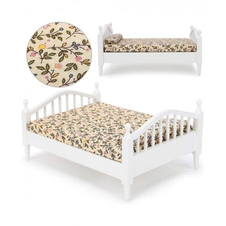 1:12 Scale Dollhouse Furniture Wooden Miniature Mini Bed Model Accessory Lovely Miniature Accessory Kids Pretend Toy Creative...