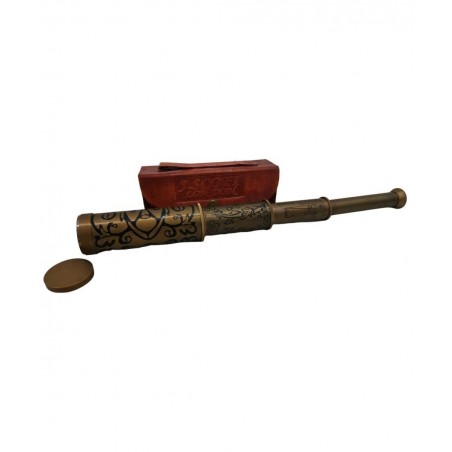 A Brass Nautical Handmade Retro Telescope Vintage Leather Box Pirate Movie Prop Designer Spyglass $64.88 Children's Optics