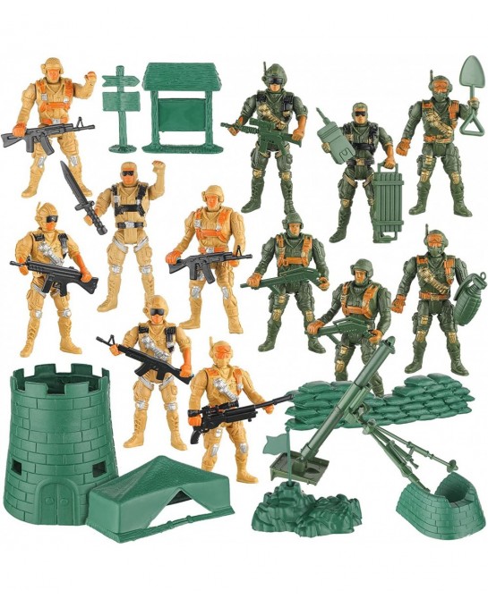 43 Pack Army Men and Swat Team Soldiers Figures Soldiers Figures Playset with Weapon Accessories Team Figure Military Playset...
