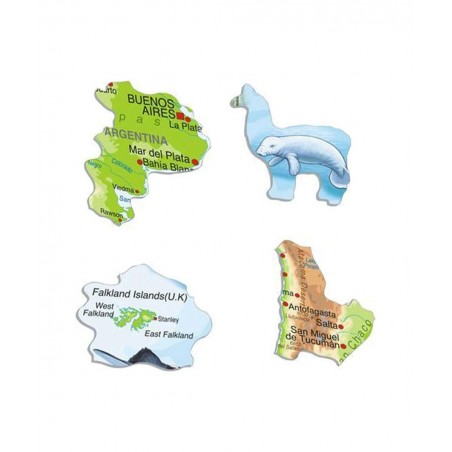 Puzzles South America Map with Animals 65 Piece Children's Educational Jigsaw Puzzle $21.47 Jigsaw Puzzles