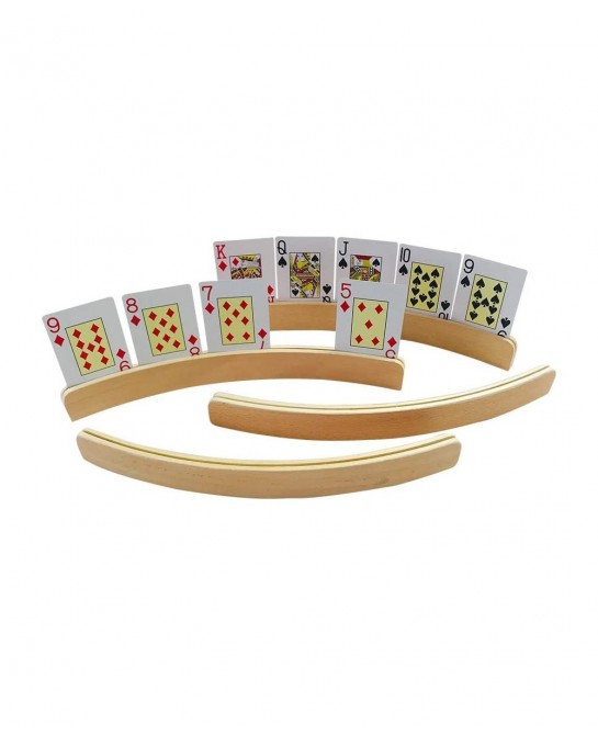 Yuanhe14 Inch Wooden Playing Card Holders Set of 4 $20.30 Card Games