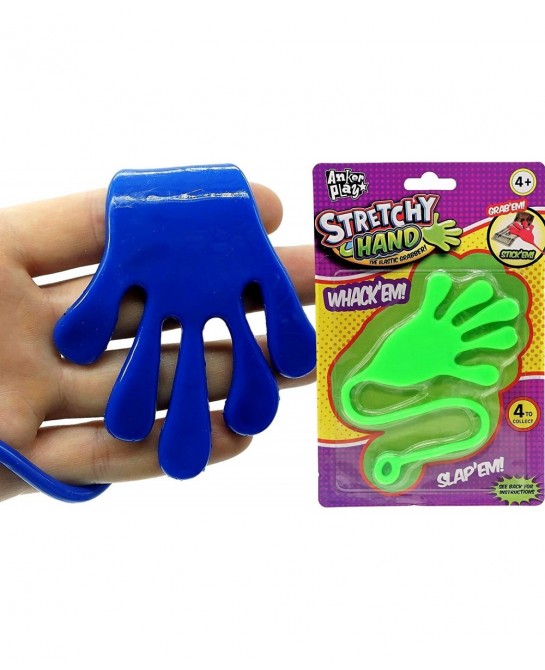 Jumbo Giant Sticky Hand for Kids Stretchy Snap Toys (Pack of 4). Great Sticky Hands Party Favors Birthday Toy Supplies Pinata...