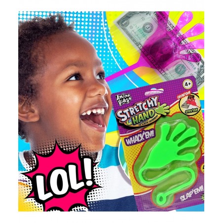 Jumbo Giant Sticky Hand for Kids Stretchy Snap Toys (Pack of 4). Great Sticky Hands Party Favors Birthday Toy Supplies Pinata...