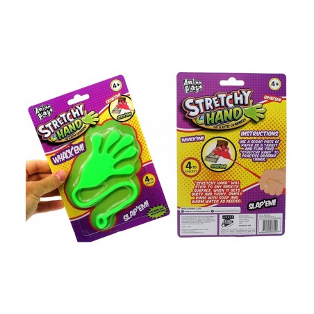 Jumbo Giant Sticky Hand for Kids Stretchy Snap Toys (Pack of 4). Great Sticky Hands Party Favors Birthday Toy Supplies Pinata...