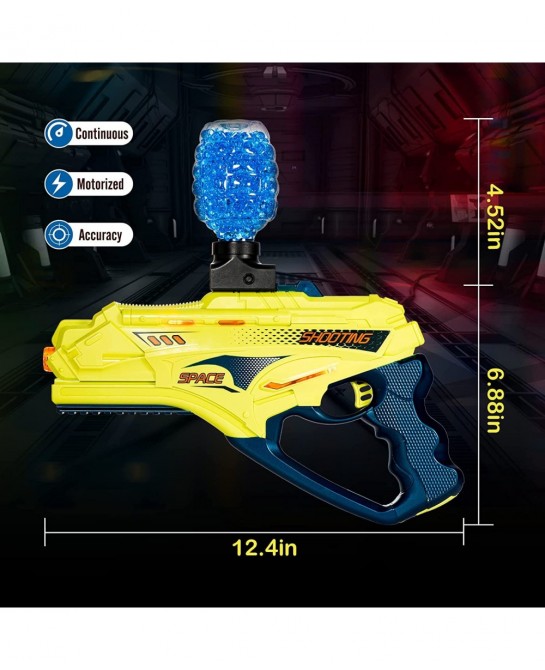 Gel Ball Blaster Gun Electric Splatter Ball Blaster Gel Gun Toy Pistol Splat Gun Automatic with 550000 Water Beads Outdoor Ga...