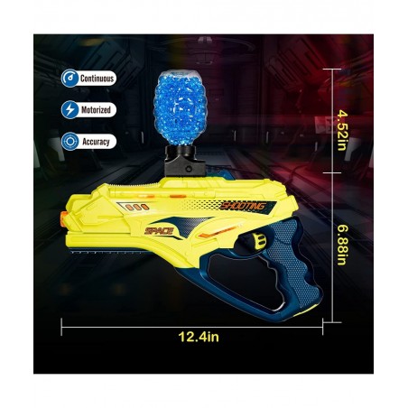 Gel Ball Blaster Gun Electric Splatter Ball Blaster Gel Gun Toy Pistol Splat Gun Automatic with 550000 Water Beads Outdoor Ga...