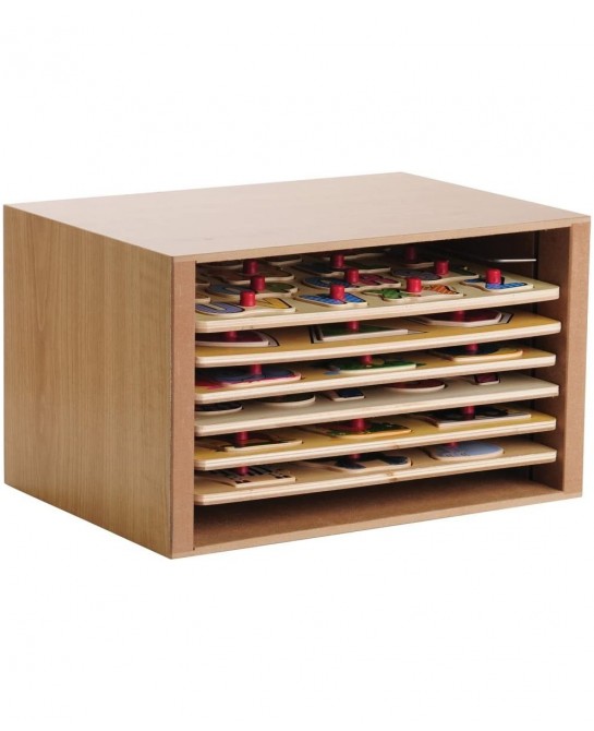 Cp Toys Puzzle Storage Case with 6 Knobbed Wooden Puzzles $81.04 Pegged Puzzles