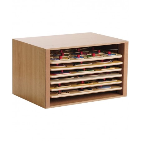 Cp Toys Puzzle Storage Case with 6 Knobbed Wooden Puzzles $81.04 Pegged Puzzles