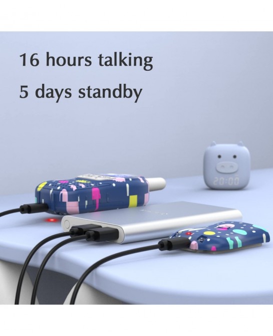 Walkie Talkies for Kids Rechargeable with Li-ion Battey Long Range Kids Walkie Talkies 2 Pack Toys Walkie Talkie for Girls Bo...