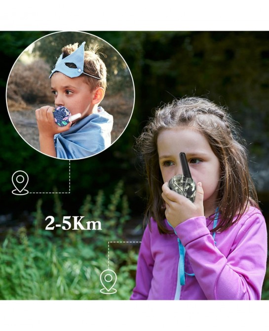 Walkie Talkies for Kids Rechargeable with Li-ion Battey Long Range Kids Walkie Talkies 2 Pack Toys Walkie Talkie for Girls Bo...