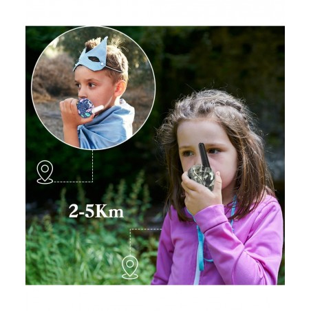 Walkie Talkies for Kids Rechargeable with Li-ion Battey Long Range Kids Walkie Talkies 2 Pack Toys Walkie Talkie for Girls Bo...