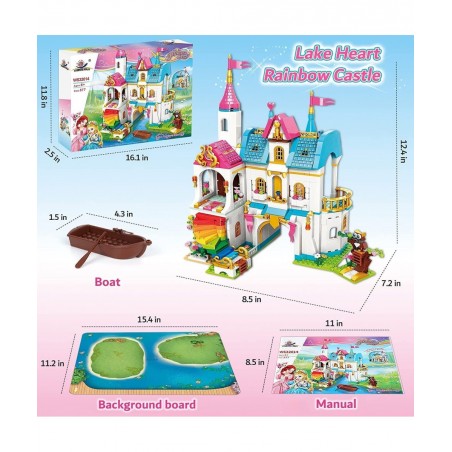 Friends Heartlake Castle Building Blocks Set for Girls Princess Castle Palace Building Bricks Kit Roleplay STEM Toy for Kids ...