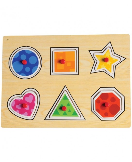 Cp Toys Puzzle Storage Case with 6 Knobbed Wooden Puzzles $81.04 Pegged Puzzles