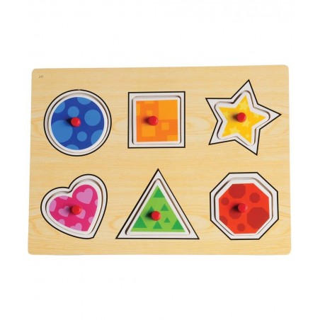 Cp Toys Puzzle Storage Case with 6 Knobbed Wooden Puzzles $81.04 Pegged Puzzles