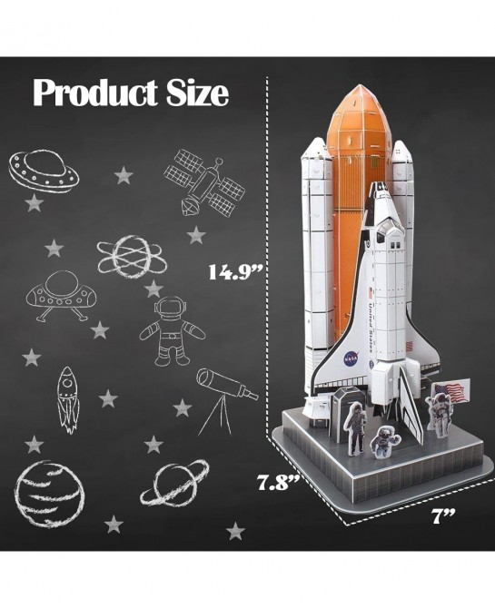 3D Puzzle DIY Model Set - Worlds Greatest Architecture Jigsaw Puzzles Building Kit (Space Shuttle Discovery) $19.43 3-D Puzzles