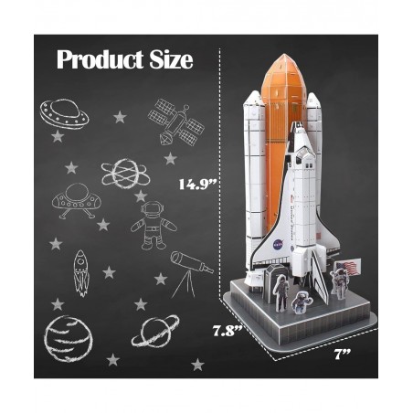 3D Puzzle DIY Model Set - Worlds Greatest Architecture Jigsaw Puzzles Building Kit (Space Shuttle Discovery) $19.43 3-D Puzzles