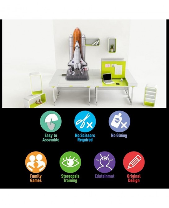 3D Puzzle DIY Model Set - Worlds Greatest Architecture Jigsaw Puzzles Building Kit (Space Shuttle Discovery) $19.43 3-D Puzzles