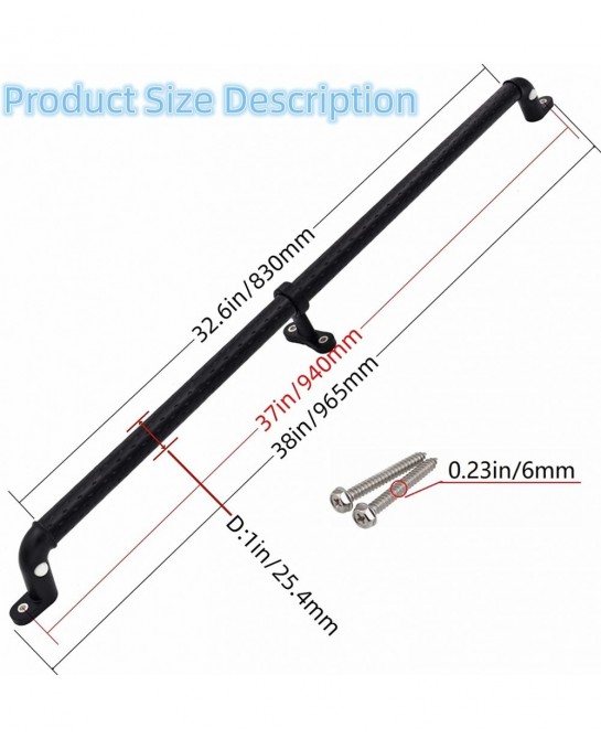 2 Playground Safety Handles Glow-in-The-Dark Non-Slip Handle 38 Inch Swing Set Ladder House Tree House Toy Structure Large Bl...