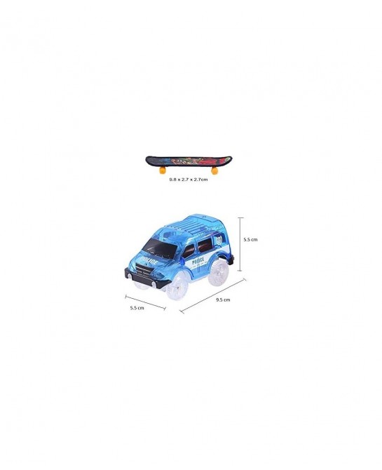 4 Pack Replacement Only Tracks Toy Car with LED Lights Compatible with Tracks Playset(Free Fingerboard) $29.01 Kids' Play Car...