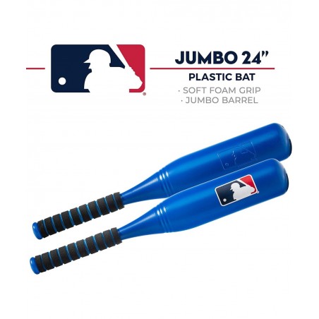 MLB Jumbo Kids Plastic Baseball Bat - Backyard Baseball Bat with Large Barrel for Kids + Toddlers - Kids Fat Plastic Bat - Re...