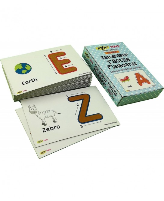Sandpaper Tactile English Letters Flashcards (Uppercase + Lowercase Combo) Montessori Sandpaper Letters $49.55 Educational Fl...