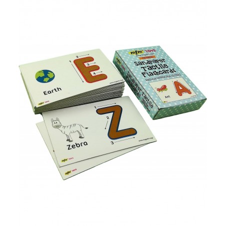 Sandpaper Tactile English Letters Flashcards (Uppercase + Lowercase Combo) Montessori Sandpaper Letters $49.55 Educational Fl...