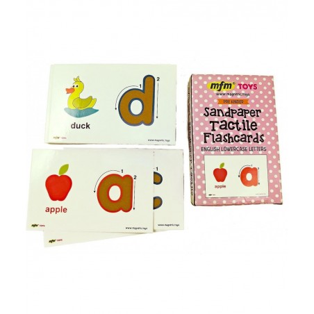 Sandpaper Tactile English Letters Flashcards (Uppercase + Lowercase Combo) Montessori Sandpaper Letters $49.55 Educational Fl...