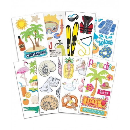 Vacation Stickers Florida Crafts Stickers Set Bundle - Bulk 8 Pack Florida Vacation Stickers Crafts Vacation Scrapbook Album ...