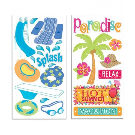 Vacation Stickers Florida Crafts Stickers Set Bundle - Bulk 8 Pack Florida Vacation Stickers Crafts Vacation Scrapbook Album ...