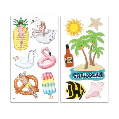 Vacation Stickers Florida Crafts Stickers Set Bundle - Bulk 8 Pack Florida Vacation Stickers Crafts Vacation Scrapbook Album ...