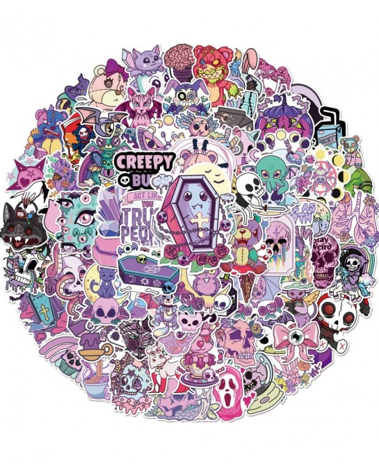 102 PCS Gothic Stickers Cool Horror Cartoon Teen Gifts Vinyl Waterproof Stickers for Water Bottle Hydro Flasks Scrapbook Lapt...