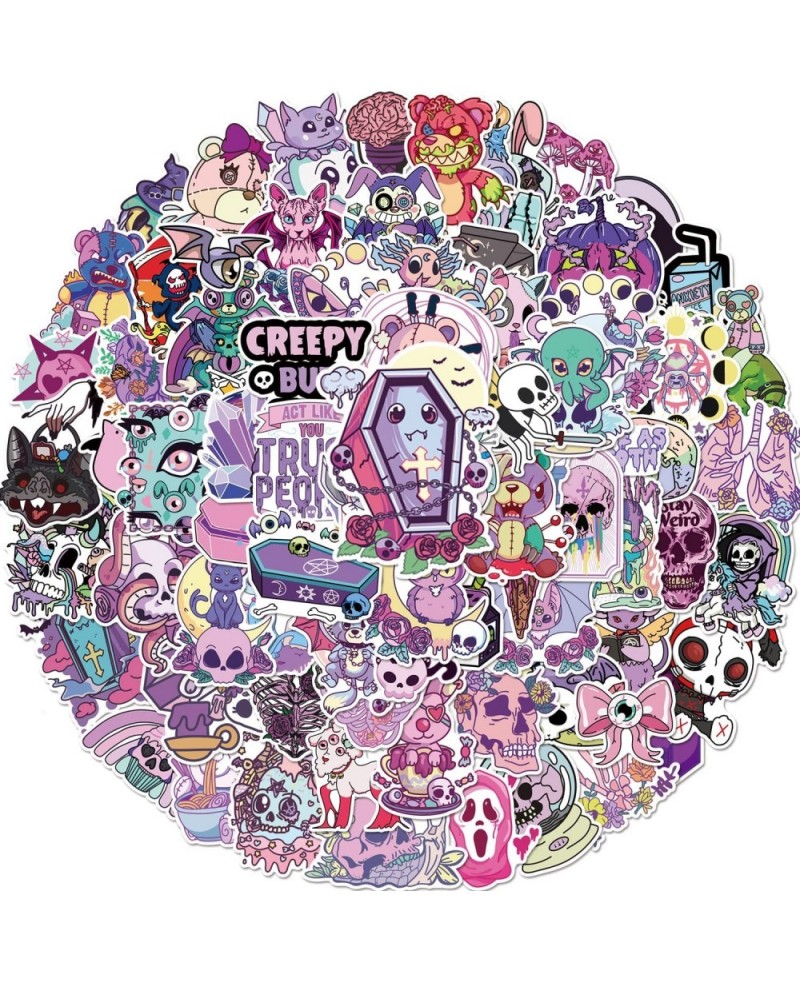 102 PCS Gothic Stickers Cool Horror Cartoon Teen Gifts Vinyl Waterproof Stickers for Water Bottle Hydro Flasks Scrapbook Lapt...