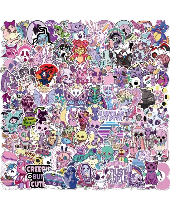 102 PCS Gothic Stickers Cool Horror Cartoon Teen Gifts Vinyl Waterproof Stickers for Water Bottle Hydro Flasks Scrapbook Lapt...