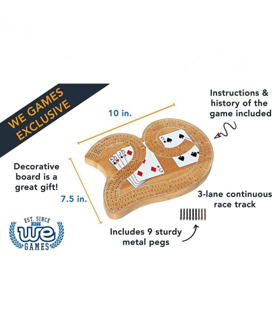 Classic Wooden 29 Cribbage Board Game with 3 Lanes $33.08 Board Games