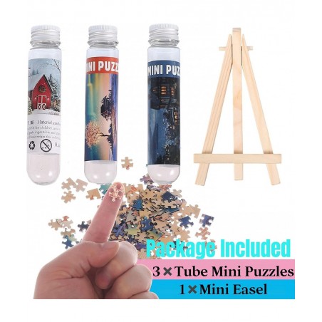 Small Jigsaw Puzzles for Adults 150 Pieces Mini Jigsaw Puzzles Challenging Christmas Night Fantasy Tree Peaceful Town Tiny Ji...