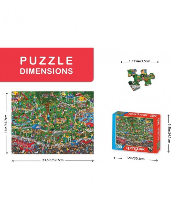 Springbok's 500 Piece Jigsaw Puzzle The Dog Park - Made in USA $39.95 Jigsaw Puzzles