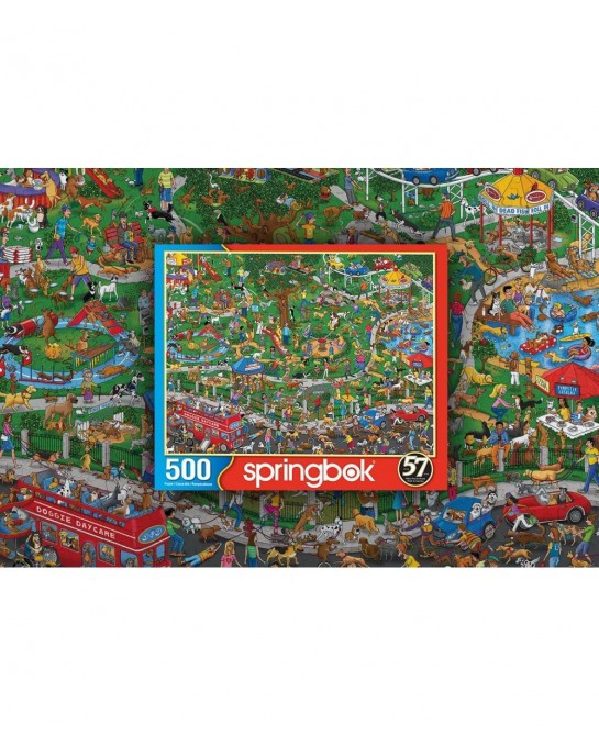 Springbok's 500 Piece Jigsaw Puzzle The Dog Park - Made in USA $39.95 Jigsaw Puzzles