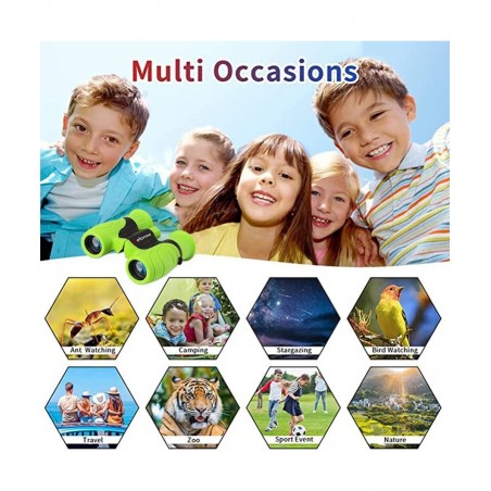 Binoculars for Kids Gifts for 3-12 Years Boys & Girls High-Resolution 8x21 Optics Mini Compact Binocular Shockproof Binocular...