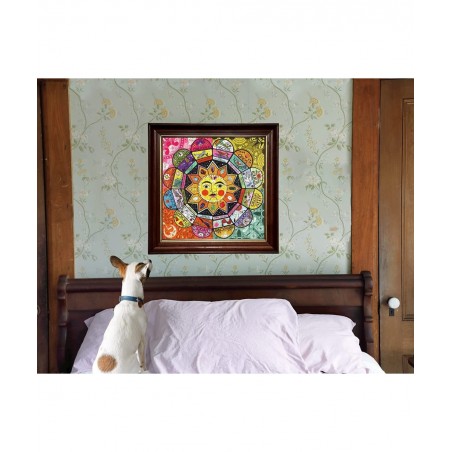 eeBoo: Piece and Love Astrology 1000 Piece Square Jigsaw Puzzle Includes the Four Elements- Earth Wind Fire and Air High Qual...