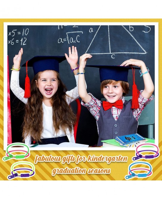 96 Packs Graduation Gifts for Kids Include 48 Packs Fidget Toys Friendship Zipper Bracelets and 48 Pieces 2022 Graduation Car...