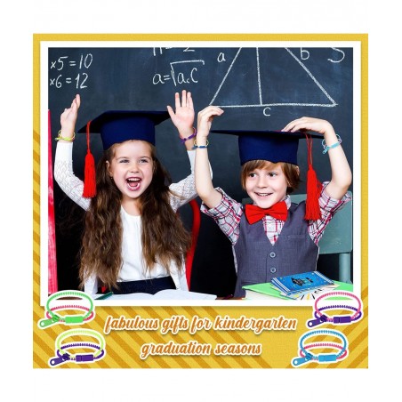 96 Packs Graduation Gifts for Kids Include 48 Packs Fidget Toys Friendship Zipper Bracelets and 48 Pieces 2022 Graduation Car...