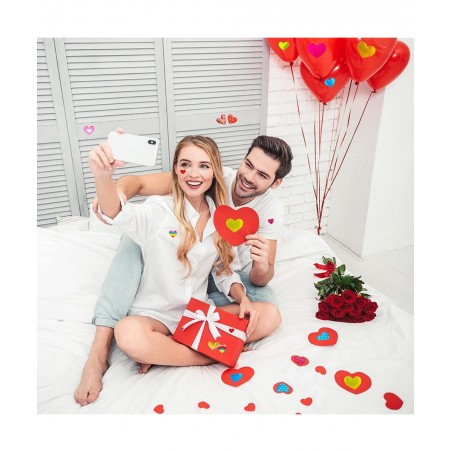 6000 Pieces Love Heart Stickers Glitter Colorful Heart Stickers for Kids Craft Scrapbook Envelopes Decorative Heart Stickers ...