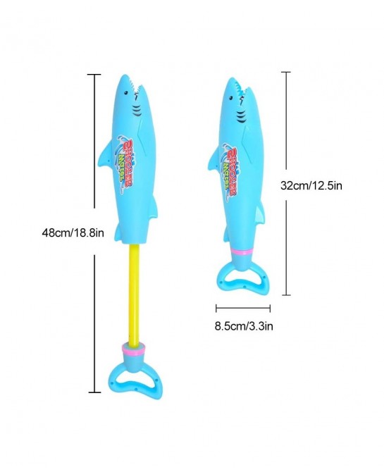 AINOLWAY Water Guns for Kids Squirt Water Blaster Shark Designed 3 Pack Summer Water Shooter Toy Guns for Kids Ages 4-12 Toy ...
